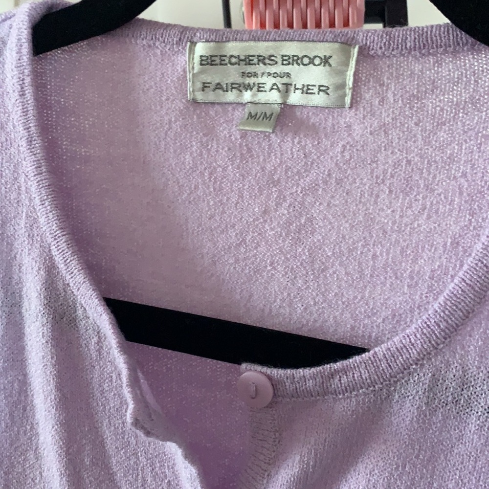 “Beechers Brook” by Fairweather light purple cardigan